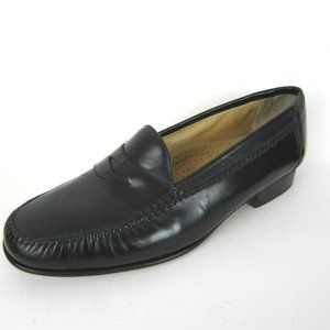 Stuart McGuire Mens 12 EEE Black Loafers EUC